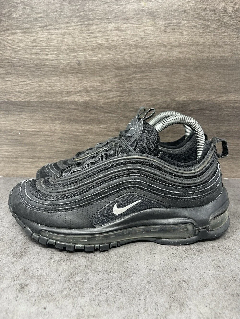Nike Air Max 97 Black Sneakers Kids Size 4.5Y GS Athletic Running Trainer